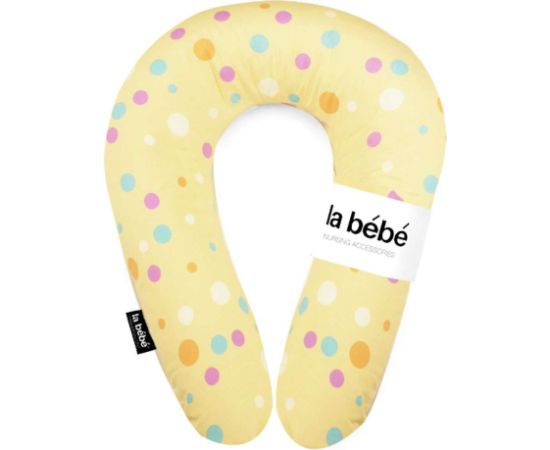 La Bebe™ Nursing La Bebe™ Snug Nursing Maternity Pillow  Art.111347 Yellow Dots Pakaviņš mazuļa barošana, gulēšanai, pakaviņš grūtniecēm 20x70