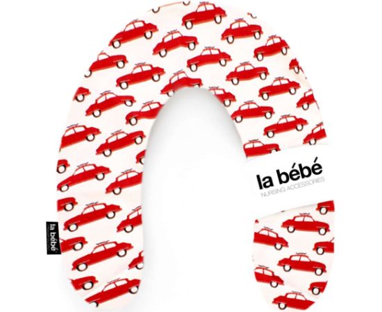 La Bebe™ Nursing La Bebe™ Rich Maternity Pillow Art.102773 Cars Red-White Подковка для сна, кормления малыша 30x104 cm