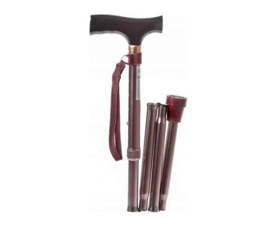 Reha Fund Telescopic height-adjustable folding cane RF-520 - Brown