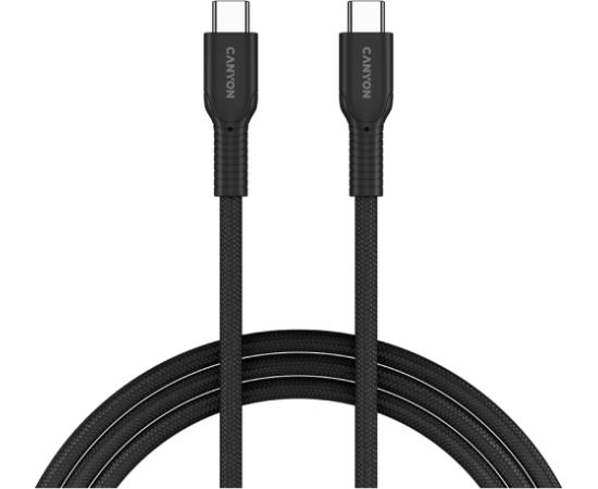 CANYON cable OnWire 60CL C-C 60W COLOR Braided 1m Black