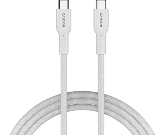 CANYON cable OnWire 60CL C-C 60W COLOR Braided 1m White