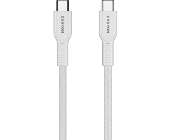 CANYON cable OnWire 60CL C-C 60W COLOR Braided 1m White
