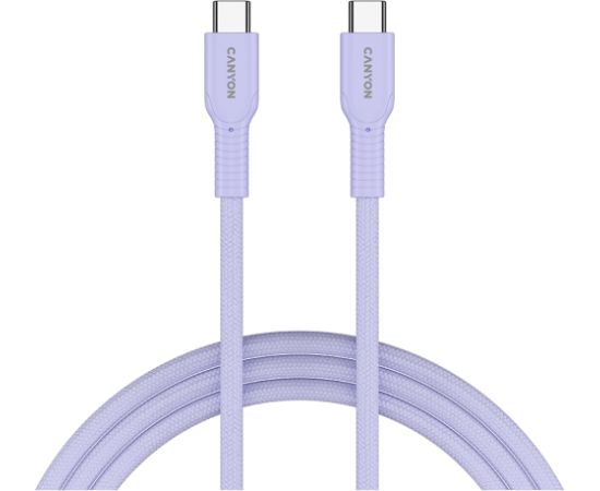 CANYON cable OnWire 60CL C-C 60W COLOR Braided 1m Purple