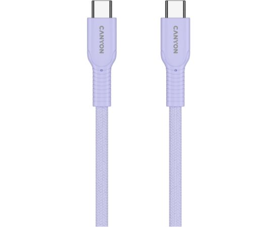 CANYON cable OnWire 60CL C-C 60W COLOR Braided 1m Purple
