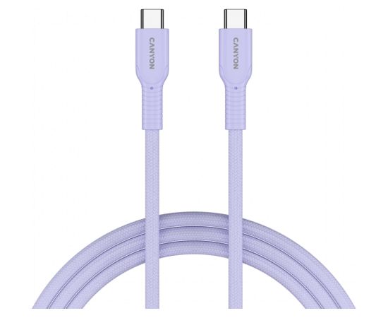 CANYON cable OnWire 60CL C-C 60W COLOR Braided 1m Purple