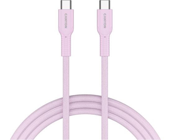CANYON cable OnWire 60CL C-C 60W COLOR Braided 1m Pink