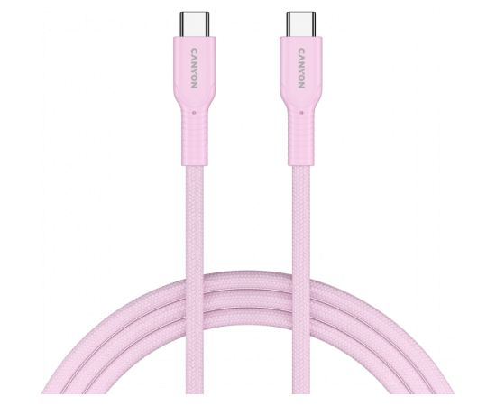 CANYON cable OnWire 60CL C-C 60W COLOR Braided 1m Pink