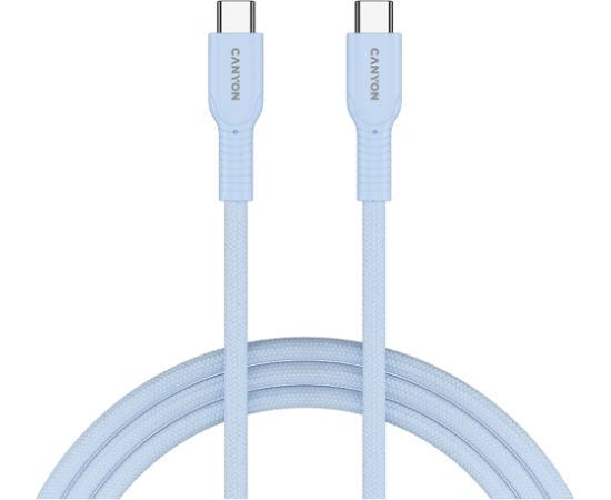 CANYON cable OnWire 60CL C-C 60W COLOR Braided 1m Light Blue