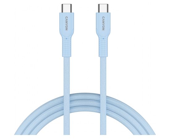 CANYON cable OnWire 60CL C-C 60W COLOR Braided 1m Light Blue