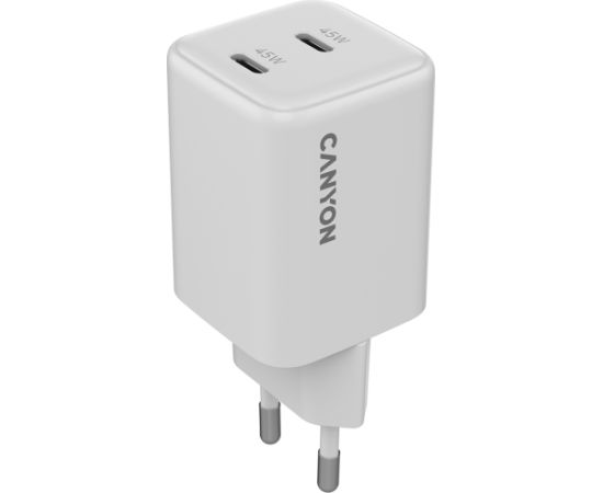 CANYON charger CU45CC GaN 45W 2xPD EU White