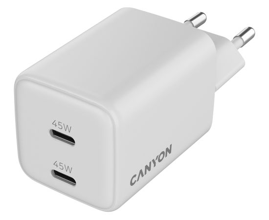 CANYON charger CU45CC GaN 45W 2xPD EU White