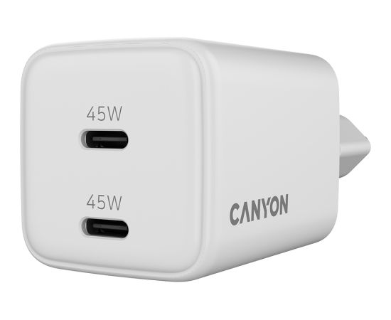 CANYON charger CU45CC GaN 45W 2xPD EU White