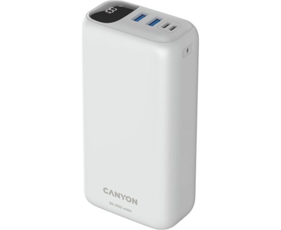 CANYON power bank PB-301 LED 30000 mAh PD 20W QC 3.0 White