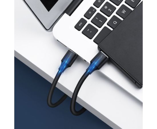 USB 2.0 M-M UGREEN kabelis US102, 0,5 m (melns)