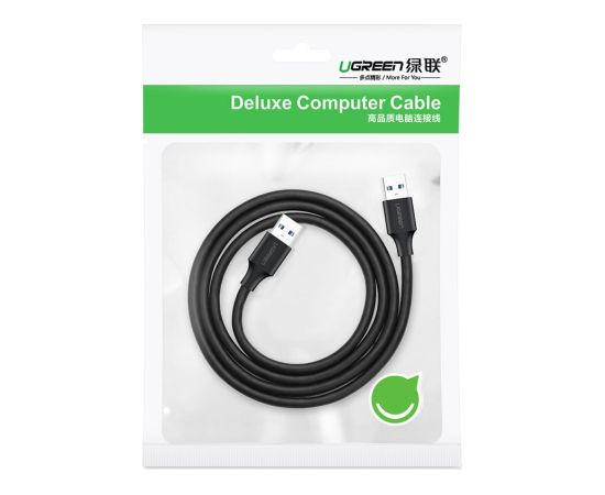 USB 2.0 M-M UGREEN kabelis US102, 0,5 m (melns)