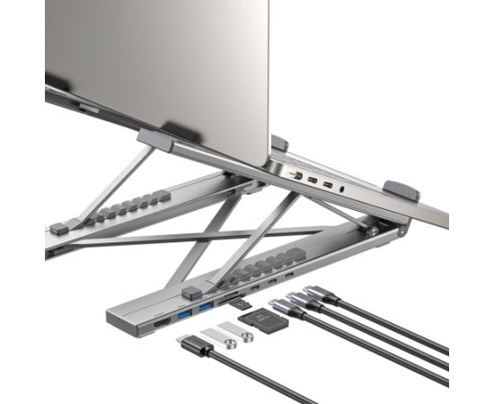 UNITEK FOLDABLE LAPTOP STAND WITH DOCKING STATION
