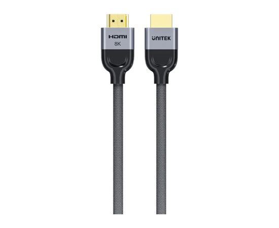 UNITEK HDMI CABLE 2.1 LUX BRAIDED NYLON, 1.5M  Кабель HDMI