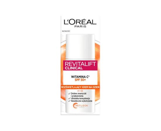 L'oreal Revitalift Clinical Brightening Moisturizer Vitamin C SPF 50+ - Denní ochranný fluid s vitaminem C 50ml