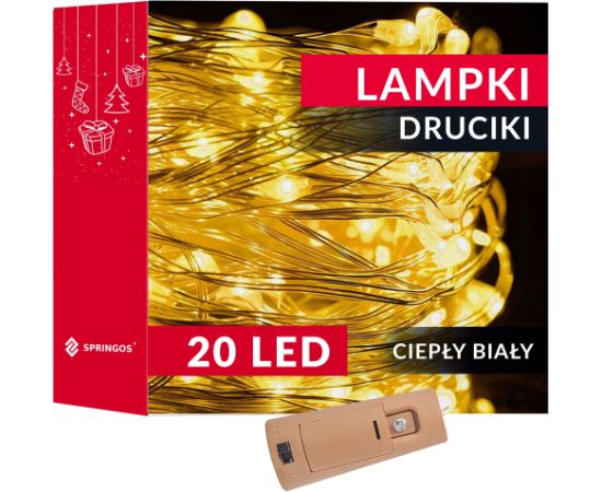 Елочные гирлянды 20 светодиодов Springos CL0026 на батарейках