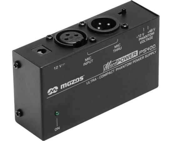 Mozos PS400 Zasilacz Phantom +48V | +12V do mikrofonów XLR