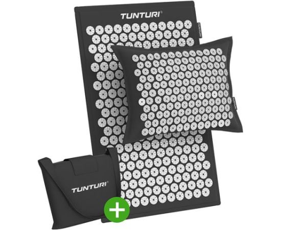Tunturi Pro Acupressure Mat And Pillow, Black