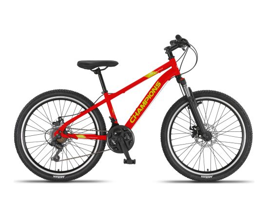 Pusaudžu velosipēds Champions 24 Kaunos DB (KAU.2423D) oranžs/dzeltens