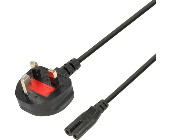 iBOX Euro 2-PIN Power Cable Audio-RTV VDE 1.8m UK Plug