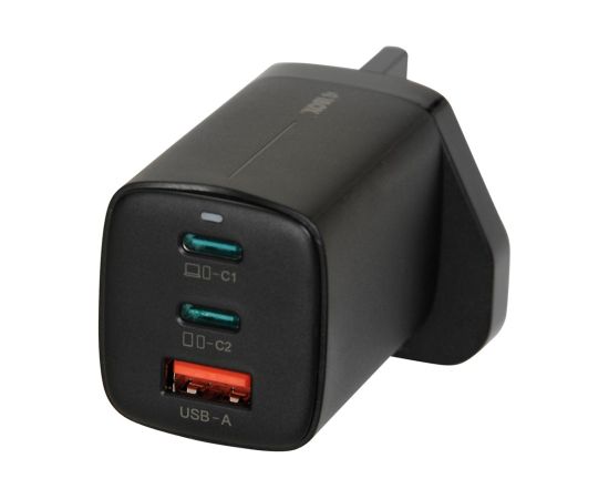 iBOX C-65 Black, GaN 65W universal charger UK plug