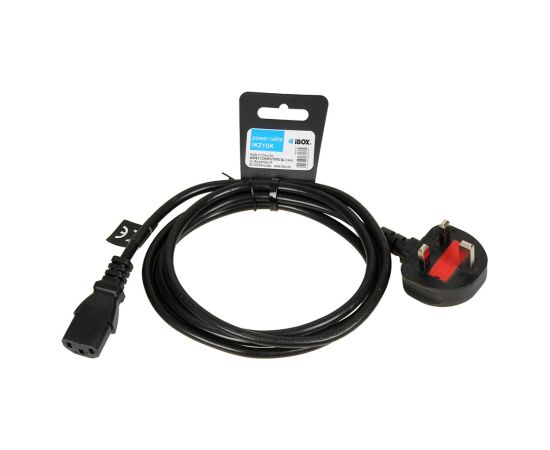 iBOX VDE SCHUKO power cable 1.8m UK plug