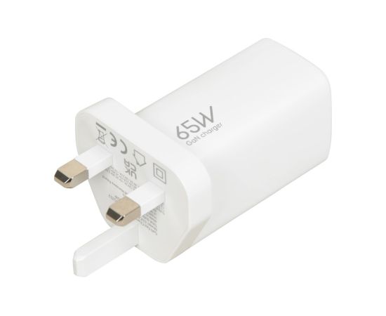 iBOX C-65 White, GaN 65W universal charger UK plug