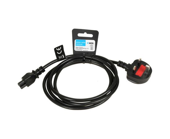 iBOX Power Cable for Laptops (clover) VDE 1.8m UK plug