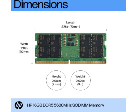 HP 16GB 5600MHz DDR5 SODIMM RAM Memory for HP Notebooks   G11 compatible   AL0M6AA
