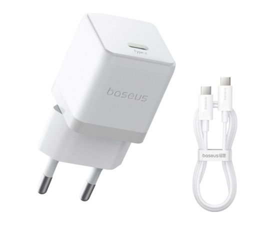 Charger Baseus Palm 20W USB-C + USB-C to USB-C cable 1.0m white P10111602213-01
