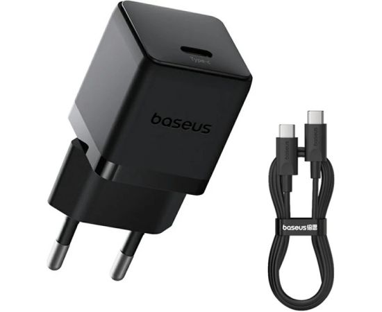 Сетевая зарядка Baseus Palm 20W USB-C + USB-C to USB-C cable 1.0m черный TZCCSUP-L01