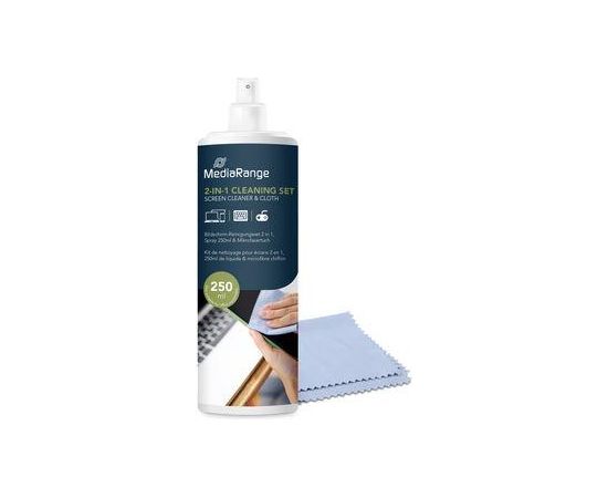 CLEANING LIQUID SCREEN 250ML/WITH CLOTH MR721 MEDIARANGE