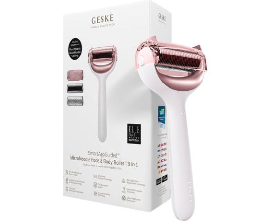 Micro Needle Face&Body Roller 9in1 Geske with APP (starlight)