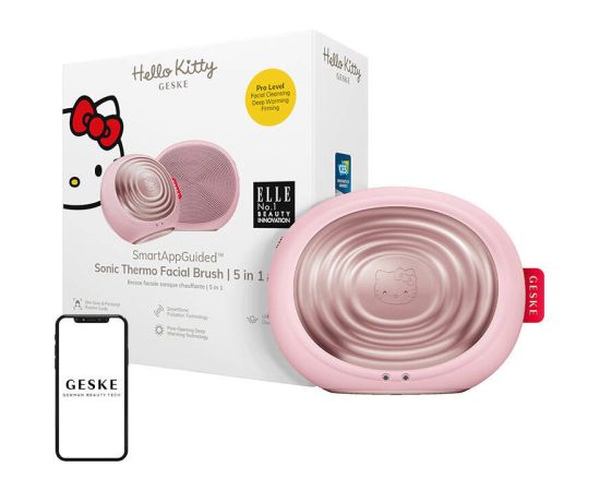 Sonic Thermo Facial Brush 5in1 Geske with APP (hello kitty pink)
