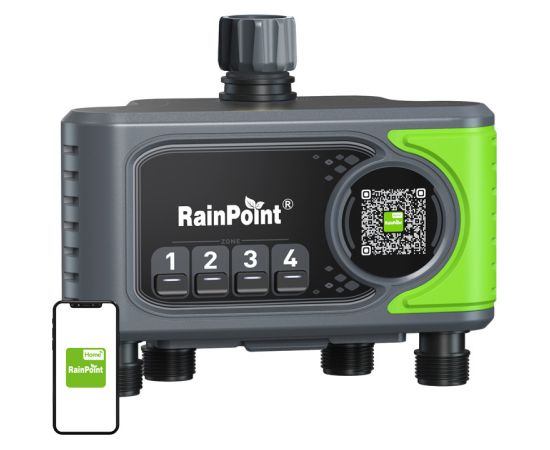RainPoint WiFi 4-zone irrigation controller with gateway
