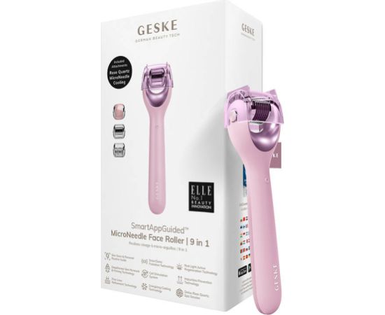 Micro Needle Face Roller 9in1 Geske with APP (pink)