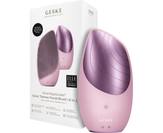 Sonic Thermo Facial Brush 6 in 1 Geske with APP (pink)