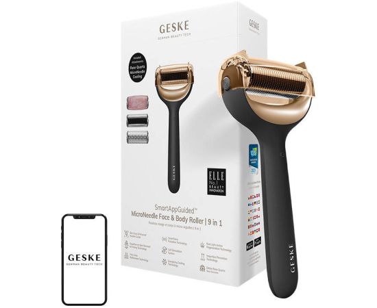 Micro Needle Face&Body Roller 9in1 Geske with APP (gray)