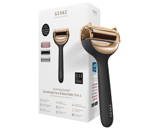 Micro Needle Face&Body Roller 9in1 Geske with APP (gray)