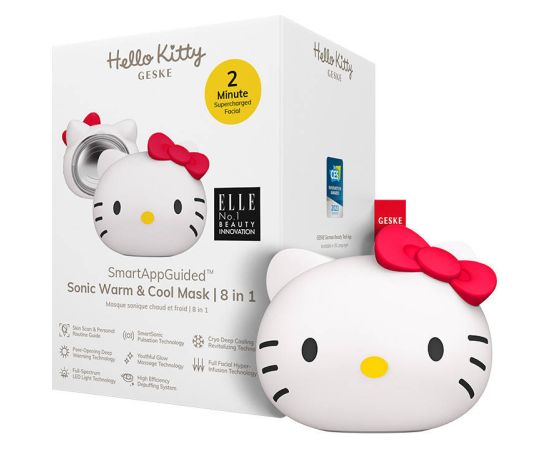 Sonic Facial Massager Warm & Cool 8 in 1 Geske with APP (Hello Kitty starlight)