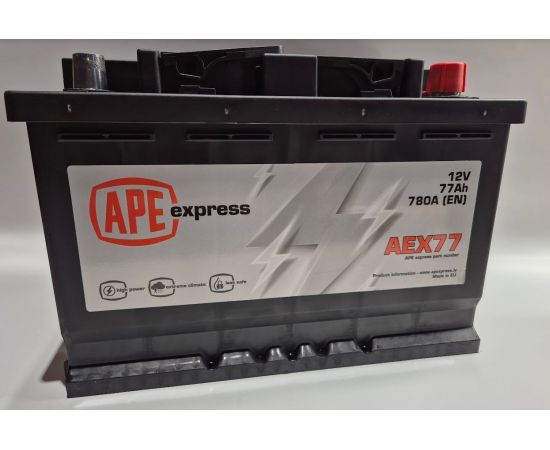 APE express 77Ah 780A 278x175x190-+ AEX77 Akumulators