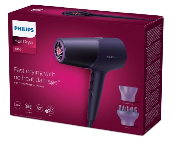 Philips 5000 series BHD514/00 hair dryer 2300 W Violet