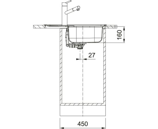 Franke Spark SKX 611-62/50 virtuves izlietne 620x500mm PopUp