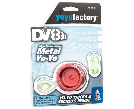 YoYoFactory YO-YO METAL DV888 rotaļlieta iesācējiem un profesionāļiem, sarkans - YO 027