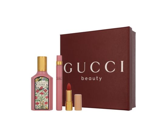 Gucci Flora Gorgeous Gardenia Dárková sada EDP 50 ml, rtěnka 1 g a miniaturka EDP 10 ml 50ml