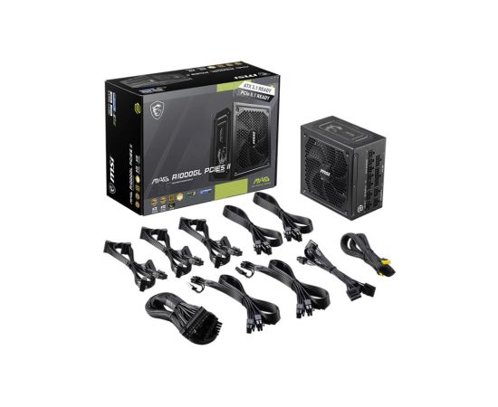 Power Supply MSI MAG A1000GL PCIE5 II ATX 3.1 1000 Watts Efficiency 80 PLUS GOLD PFC Active MAGA1000GLPCIE5II