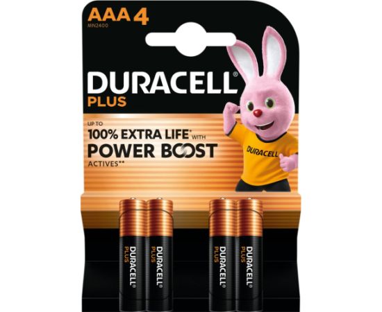 Duracell MN 2400 Plus Power Boost AAA (LR03) Blistera iepakojumā 4gb.
